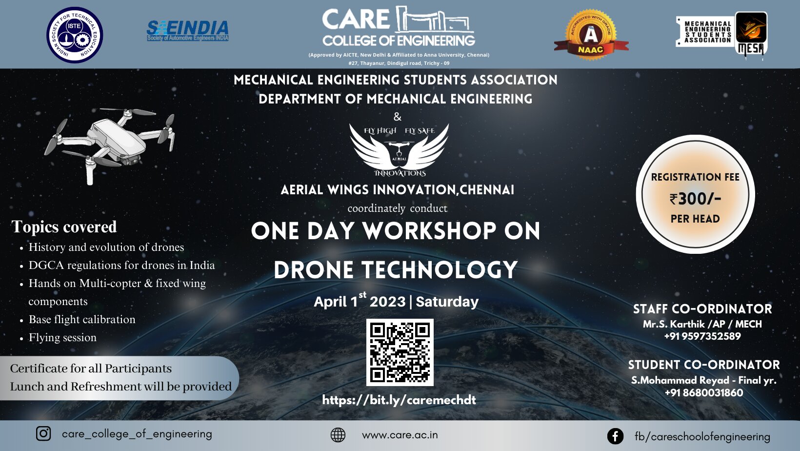 One Day Workshop on Drone Technology 2023